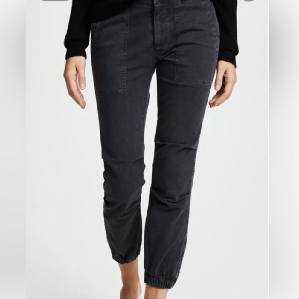 Nili Lotan Women's Cropped French Jogger Ankle Military Pants Black Size 2